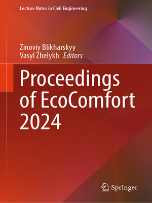 cover image of Proceedings of EcoComfort 2024
